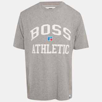 HUGO BOSS Boss By Hugo Boss Grey Logo Applique Jersey T-Shirt