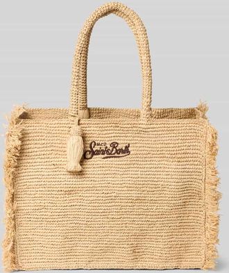 MC2 Saint Barth Shopper mit Label-Stitching Modell VANITY RAFFIA FRINGES in Sand, Gr&ouml;&szlig;e 1