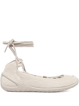 Ecco lace-up ballet flats - Grigio