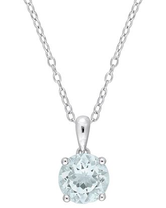 Rina Limor Silver 1.65 Ct. Tw. Aquamarine Heart Pendant Necklace