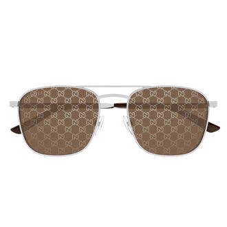 Gucci Sunglasses Gg1881 S 004 Silver/Brown Men