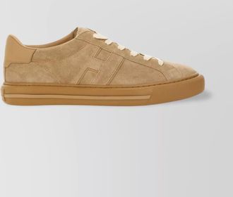 Hogan suede round toe rubber sole sneakers