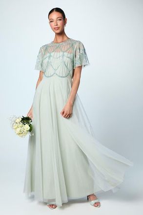 Coast Embellished Bodice Bridesmaids Dress in Sage at Nordstrom, Size 12