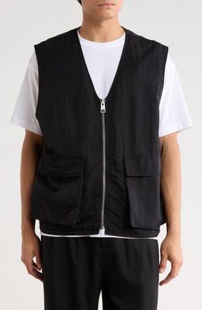 Purple Nylon Zip Vest in Black at Nordstrom Rack, Size Xx-Large