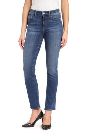 Mavi Kendra Straight Leg Jeans in Indigo Supersoft at Nordstrom, Size 25 30