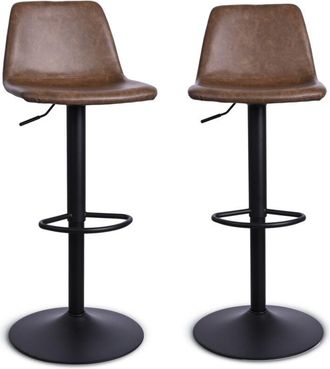 Calicosy Calicosy - Lote de 2 sillas de bar de poliuretano L46 cm - tomy