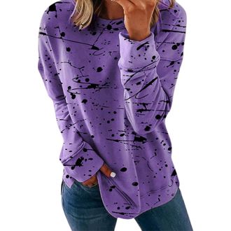 Generic Today Deals of The Day Clearance Sweatshirts for Women UK clearance Women Sweatshirts Trendy Printting Long Sleeve Coat Shirts Womans Round Neck Blous
