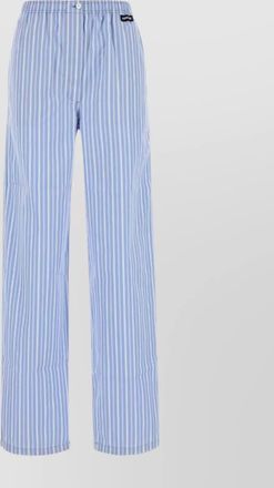 Miu Miu striped embroidered pyjamas pant