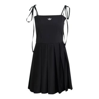 adidas (WMNS) adidas Ribbon Pleated Mini Dress Asia Sizing Black JW0115