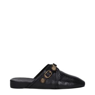 Balenciaga Slippers En Klompen The Cagoles Woman Leer Zwart