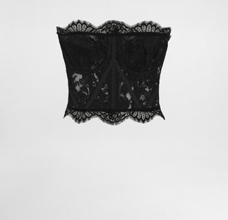 Dolce & Gabbana Lace Bustier - Woman Shirts And Tops Black Lace 36