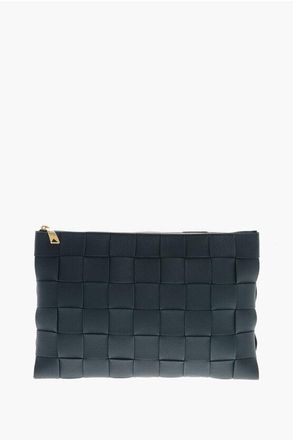 Bottega Veneta Pouch in Pelle intrecciata con Zip taglia Unica