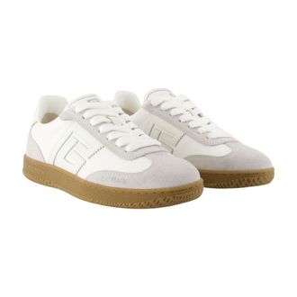 Balmain Womens Swan Sneaker White Calfskin