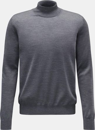 Braun Hamburg Men - Merino fine knit jumper grey