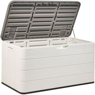 Beliani Panca da giardino in plastica bianco per esterni 116 x 60 cm Milies