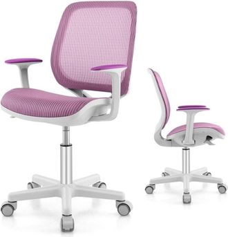 Costway Costway - Kids Computer Desk Chair Swivel Mesh Children Task Study Chair Adjustable Height