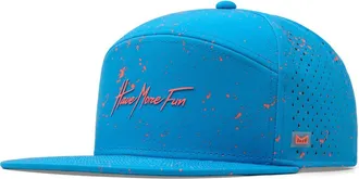 Melin Trenches Icon Neon Drip Hydro Performance Snapback Hat in Electric Blue at Nordstrom, Size X-Large