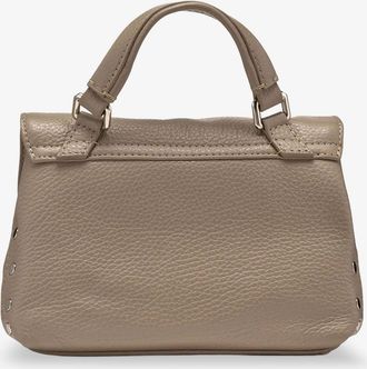 Zanellato Womens Crossbody Bag Baby Hammered Grey Leather Shoulder
