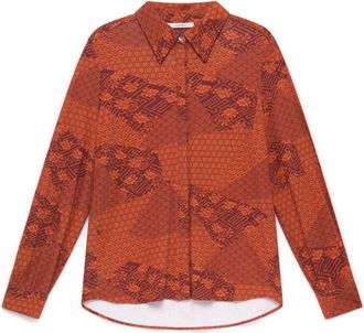 Maliparmi Moza&iuml;ek Kimono Shirt - Dames - Overhemden - Rood - L - Overhemden