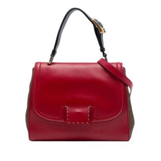 Fendi Pre-owned Silvana Handtas - Dames - Pre-owned - Rood - Maat: ONE Size Leer