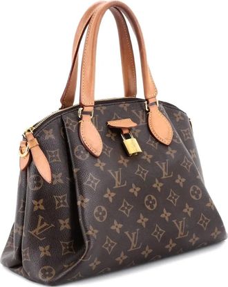 Louis Vuitton Borsa a mano Rivoli MM in tela con monogramma - Marrone