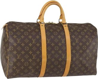 Louis Vuitton Pre-owned Weekend Bags, female, Brown, Size: ONE SIZE Pre-owned Vintage Monogram Canvas Travel Duffle Bag