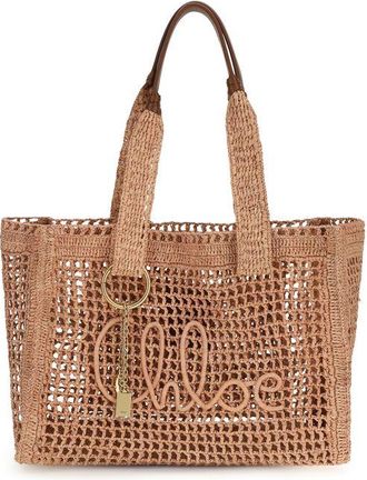 Chlo&eacute; Beige Raffia Shoulder Womens Bag