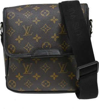 Louis Vuitton Bass Messenger Macassar Monogram Canvas Brown Canvas Handbag (Pre-Owned)