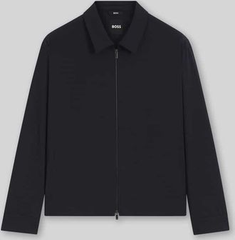 HUGO BOSS Relaxed Fit Blouson aus Woll-Mix Modell CARPER in Marine, Gr&ouml;&szlig;e 48