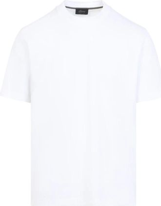 Brioni Katoenen Jersey T-shirt - Heren - T-shirts - Wit - S - Katoen - Tops