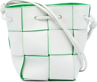 Bottega Veneta Pre-owned Bottega Veneta Mini Nappa Maxi Intrecciato Cassette Bucket Bag Unisex HWJ8CENTAFIWKGUA