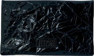 Maison Margiela Single-Stitch Logo Clutch Tas - Dames - Clutches - Zwart - ONE Size - Leer - Tassen
