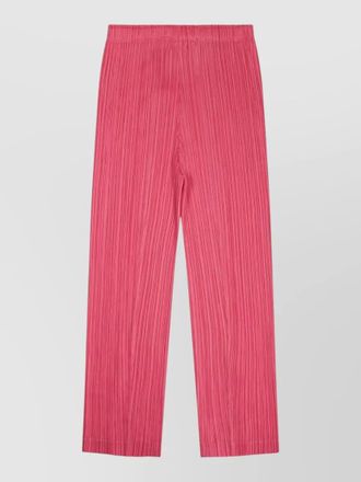 Pleats Please Issey Miyake structured straight leg trousers pleated design
