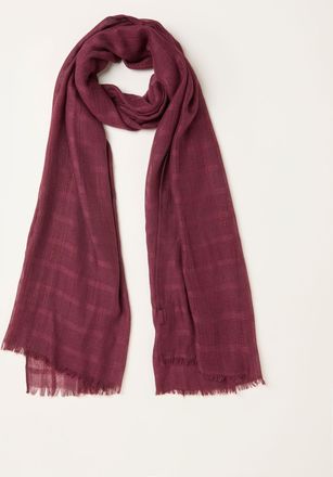 Fat Face FatFace Burgundy Red Textured Lightweight Scarf