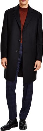 Michael Kors Mens Classic fit Overcoat Coat 46 R Black Solid