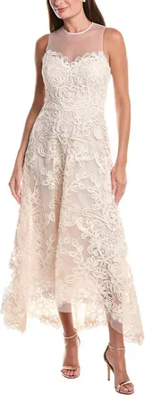 Teri Jon by Rickie Freeman Teri Jon By Rickie Freeman Macrame Tulle High-Low Dress