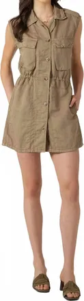 Dex Clothing Utility Mini Dress In Mushroom