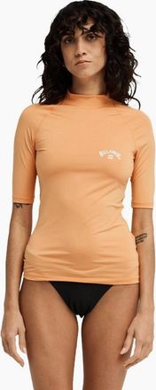 Billabong Womens Billabong Womens Tropical Surf Short Sleeve Rash Vest - Orange - Size: 18/16