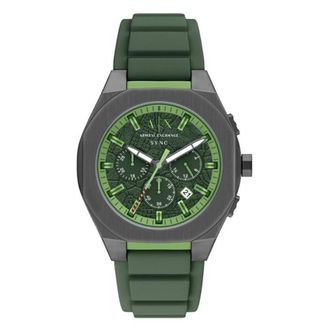A|X Armani Exchange Sync Chronograph Quartz Green Dial Mens Watch AX4292