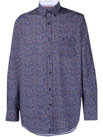 Paul & Shark flag-print cotton shirt - men - Cotton - 39 - Blue
