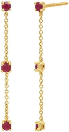 Bony Levy El Mar Ruby Linear Earrings in 18K Yellow Gold at Nordstrom Rack