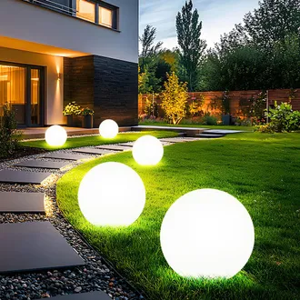 ETC Shop Globo Luminoso Solare Da Giardino Globo Luminoso Solare A Led Decorazione Da Giardino Globo Solare Per Esterni 20 Cm, Durata Della Luce Circa 6-8 Ore,
