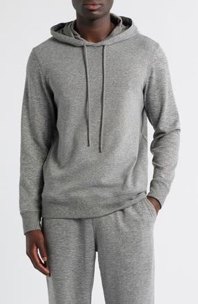Daniel Buchler Pinstripe Pajama Hoodie in White Grey Stipe at Nordstrom Rack, Size Xx-Large