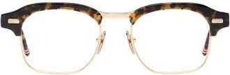 Thom Browne Ueo 955A Vierkante Browline Optische Bril - unisex - Brillen - Bruin - 49 MM - Accessoires