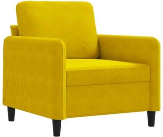 vidaXL Sillón de terciopelo amarillo 60 cm Vidaxl