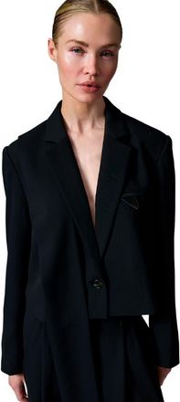 Day Birger Et Mikkelsen Edie Cropped Gabardine Blazer in Black at Nordstrom, Size 12