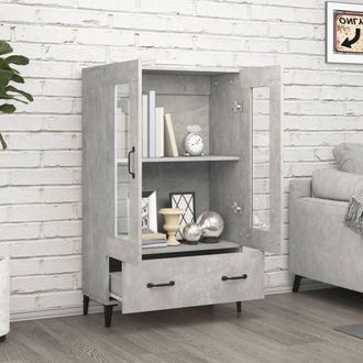 Berkfield Home Highboard Concrete Grey 70x31x115 cm Engineered Wood | Size: 70 x 31 x 115 cm