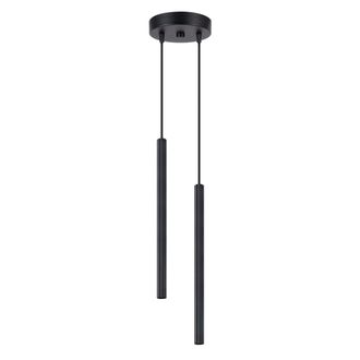 Sollux Lighting L&aacute;mpara colgante negro acero alt. 118 cm