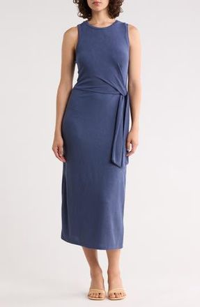 West K Sleeveless Side Tie Midi Dress in Denim at Nordstrom Rack, Size X-Small
