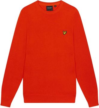 Lyle & Scott Jersey de Algod&oacute;n Cuello Redondo - Knitwear - Hombre - Rojo - XL